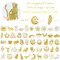 Wrapables Glittery Waterproof Transparent Holographic PET Spiritual Animals Stickers for Scrapbooking, Stationery, Journaling, Water Bottles, Phones, Laptops (100pcs)